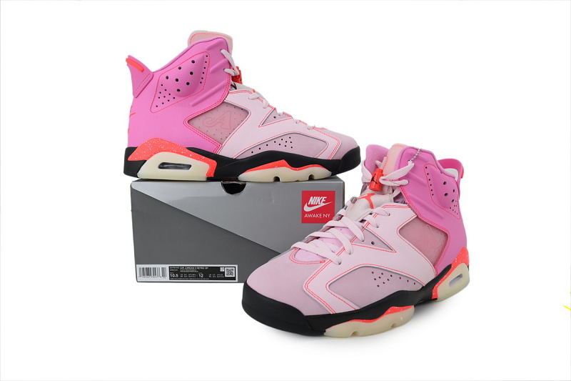 【DA0Y3】黑粉 Y3版本乔丹6代运动篮球鞋 IQ5706-600 Awake NY x Air Jordan 6 Retro 'Playful Pink Infrared'