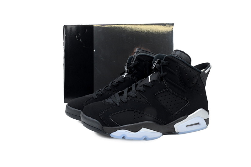 【DA5Q1】黑银 纯原乔丹6代运动篮球鞋 DX2836-001 Air Jordan 6 Retro 'Chrome'