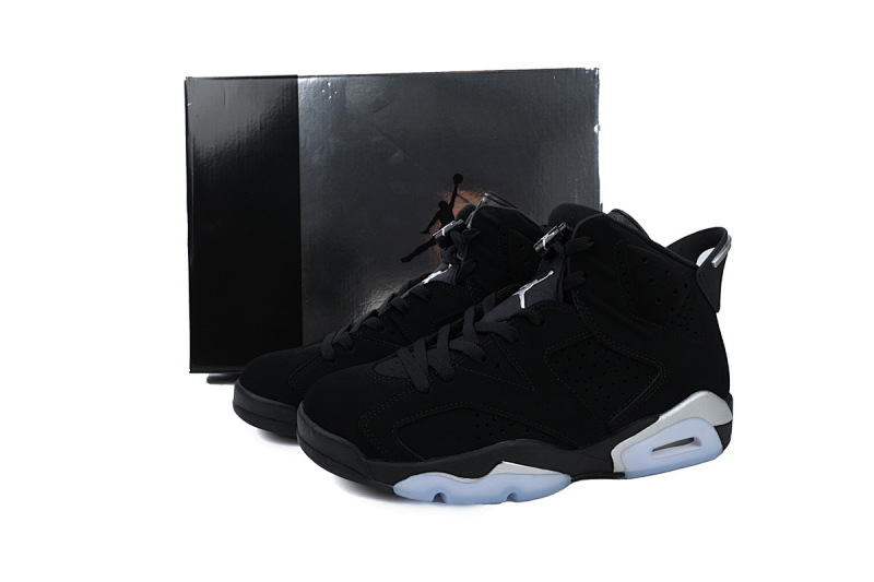 【BA1Q1】黑银 性价比乔丹6代运动篮球鞋 DX2836-001 Air Jordan 6 Retro 'Chrome'