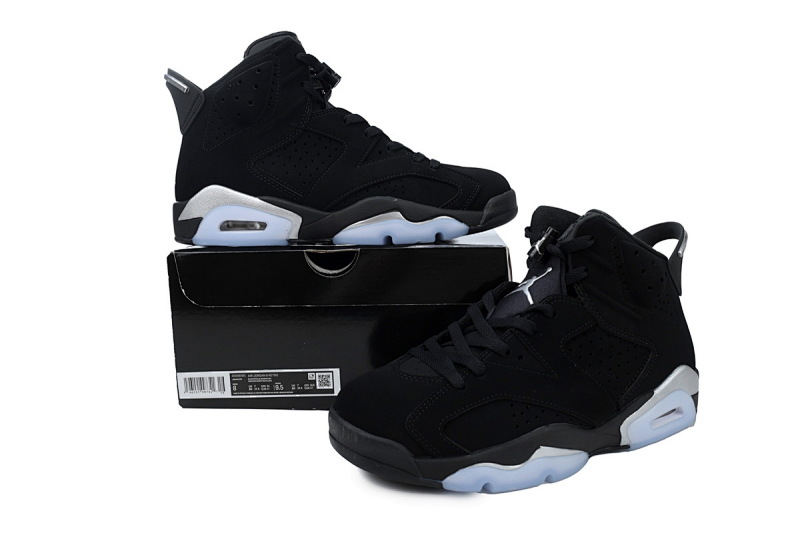 【BA1Q1】黑银 性价比乔丹6代运动篮球鞋 DX2836-001 Air Jordan 6 Retro 'Chrome'