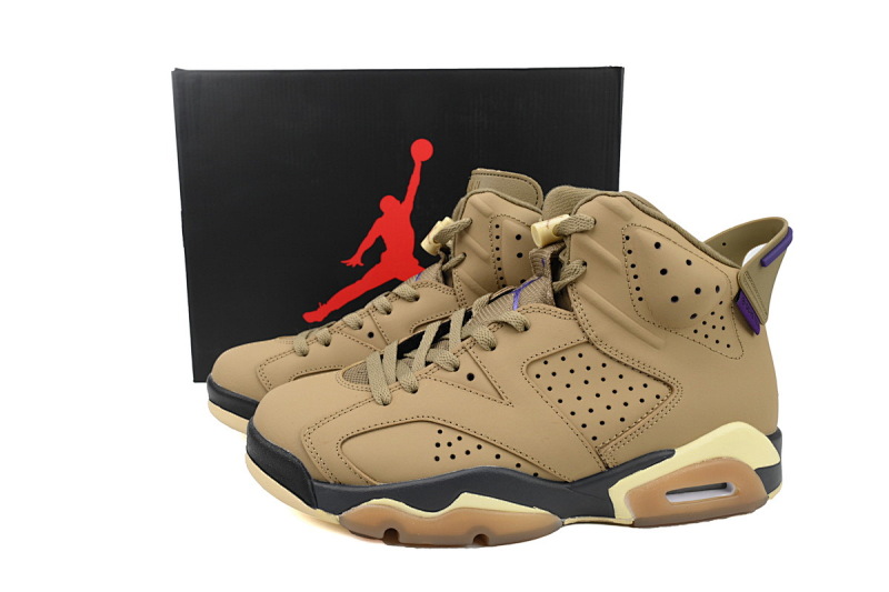 【BA1Q1】棕色 性价比乔丹6代运动篮球鞋 FD1643-300 Air Jordan 6 Gore-Tex "Brown Kelp"