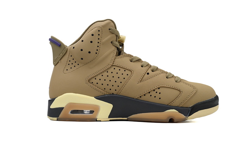 【BA1Q1】棕色 性价比乔丹6代运动篮球鞋 FD1643-300 Air Jordan 6 Gore-Tex "Brown Kelp"