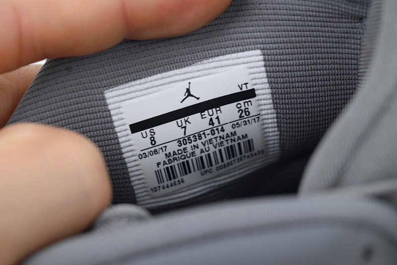 【DN7DJ】酷灰 耐克 AJ8系列男士运动鞋  305381-014 Air Jordan 8 Retro 'Cool Grey'