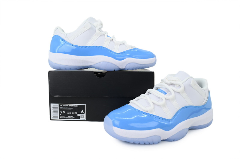 【BH3XH】复刻低北卡蓝  真碳头层乔丹11代篮球运动鞋  FV5104-100 Air Jordan 11 Retro Low 'UNC' 2026