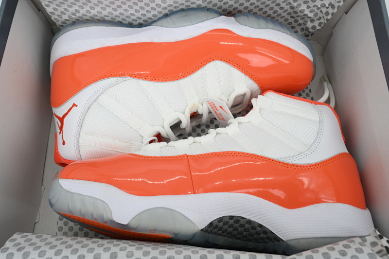 【CH1DJ】白桔 乔丹11代篮球鞋运动鞋 CT8012-002 Air Jordan 11 Retro White Orange