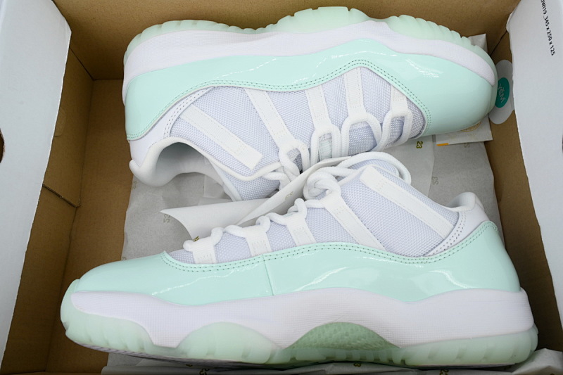 【CH0XH】低帮薄荷绿  纯原级乔丹11代篮球运动鞋  AH7860-103 Air Jordan 11 Retro Low 'Igloo'