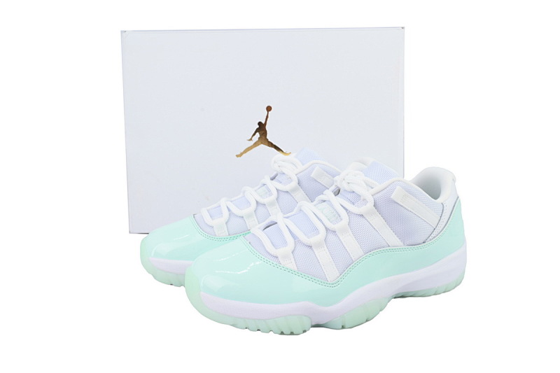 【BH3XH】低帮薄荷绿 真碳头层乔丹11代篮球运动鞋 AH7860-103  Air Jordan 11 Retro Low 'Igloo'