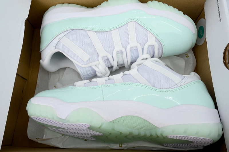 【BH3XH】低帮薄荷绿 真碳头层乔丹11代篮球运动鞋 AH7860-103  Air Jordan 11 Retro Low 'Igloo'