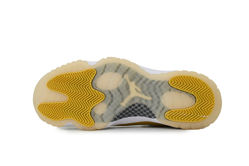 【BH3XH】低帮黄蛇 真碳头层乔丹11代篮球运动鞋 AH7860-107 Air Jordan 11 Retro Low WMNS “Yellow Snakeskin