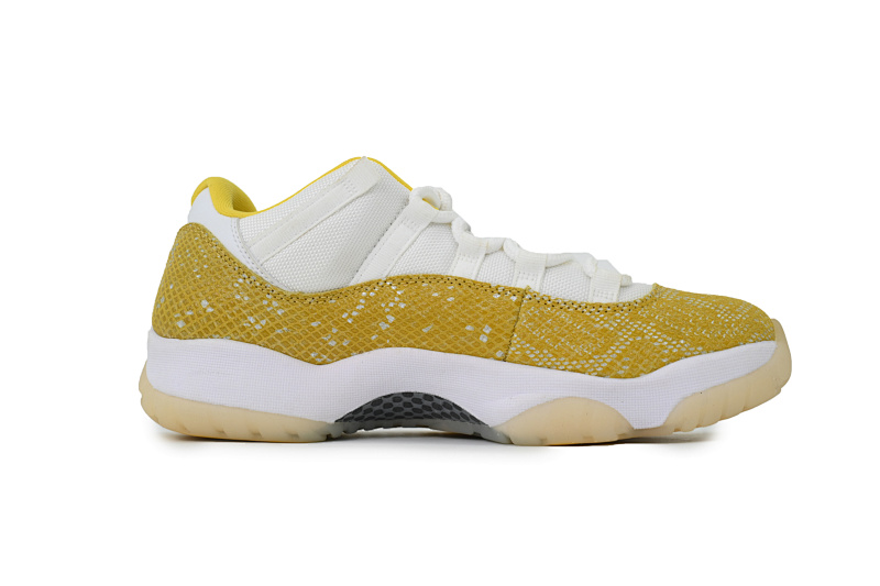 【BH3XH】低帮黄蛇 真碳头层乔丹11代篮球运动鞋 AH7860-107 Air Jordan 11 Retro Low WMNS “Yellow Snakeskin