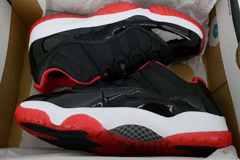 【BH3XH】低帮黑红 真碳头层乔丹11代篮球运动鞋 528895-012 Air Jordan 11 Retro Low Bred