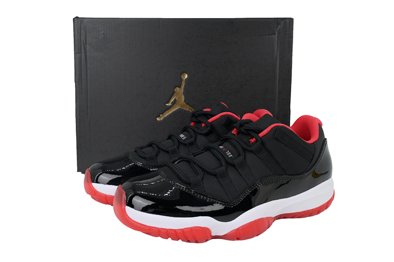 【BH3XH】低帮黑红 真碳头层乔丹11代篮球运动鞋 528895-012 Air Jordan 11 Retro Low Bred