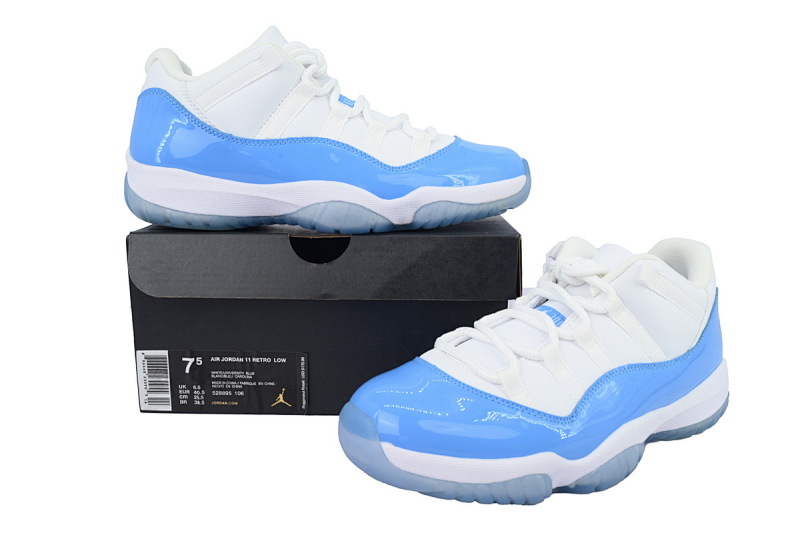 【BH3XH】低帮北卡蓝 真碳头层乔丹11代篮球运动鞋 528895-106 Air Jordan 11 Retro Low University Blue
