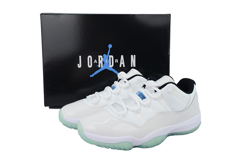 【BH3XH】低帮白玉 真碳头层乔丹11代篮球运动鞋 AV2187-117 Air Jordan 11 Retro Low Legend Blue