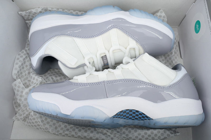 【BH3XH】低帮水泥灰 真碳头层乔丹11代篮球运动鞋 AV2187-140 Air Jordan 11 Low “Cement Grey”
