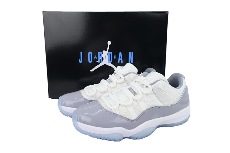 【BH3XH】低帮水泥灰 真碳头层乔丹11代篮球运动鞋 AV2187-140 Air Jordan 11 Low “Cement Grey”