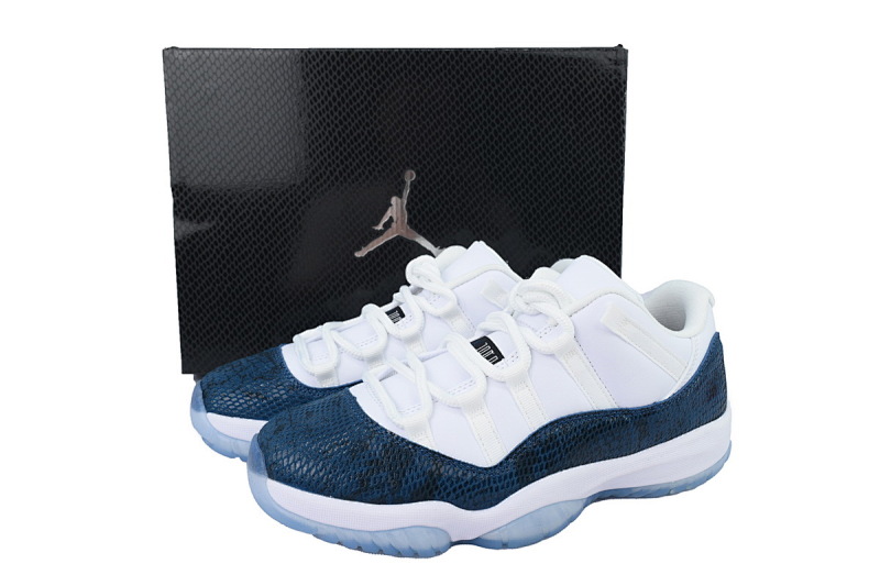 【BH3XH】低帮蓝蛇 真碳头层乔丹11代篮球运动鞋 CD6846-102 Air Jordan 11 Retro Low Navy Snakeskin