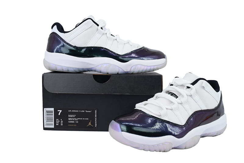 【BH3XH】低帮变色龙 真碳头层乔丹11代篮球运动鞋 528895-145 Air Jordan 11 Retro Low Emerald