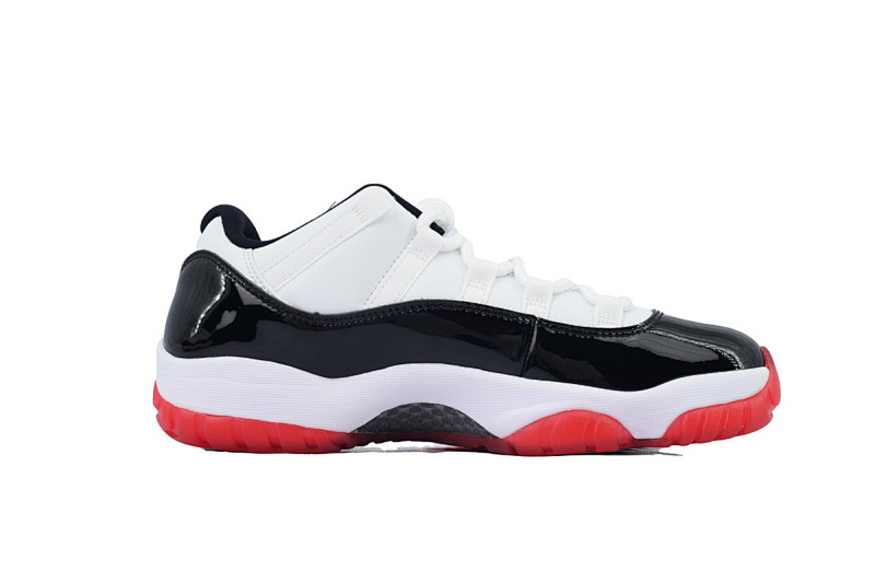 【BH3XH】低帮黑白红 真碳头层乔丹11代篮球运动鞋 AV2187-160 Air Jordan 11 Retro Low Concord Bred