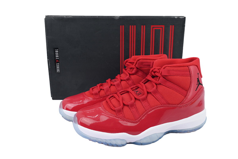 【BH3XH】高帮大红 真碳头层乔丹11代篮球运动鞋 378037-623 Air Jordan 11 Retro Win Like 96
