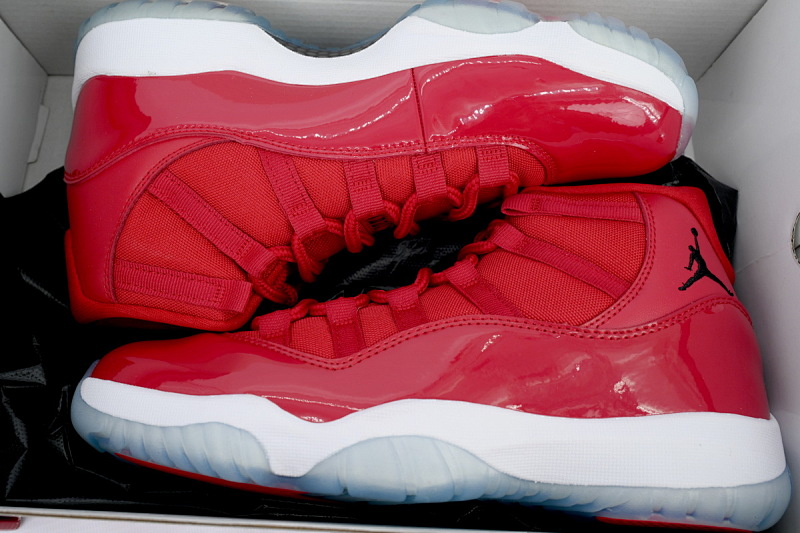 【BH3XH】高帮大红 真碳头层乔丹11代篮球运动鞋 378037-623 Air Jordan 11 Retro Win Like 96