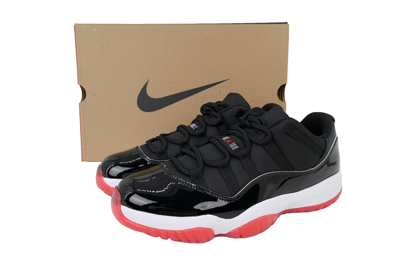 【BH3XH】复刻黑红低帮 真碳头层乔丹11代篮球运动鞋 FV5104-006 Air Jordan 11 Retro Low 'Bred'