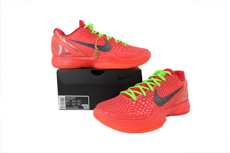 【FH5H1】红反转 H12版本科比6代篮球鞋 FV4921-600 Nike Kobe 6 Protro "Reverse Grinch"