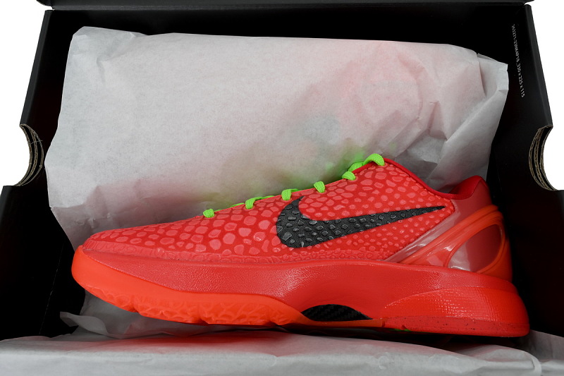 【FH5H1】红反转 H12版本科比6代篮球鞋 FV4921-600 Nike Kobe 6 Protro "Reverse Grinch"