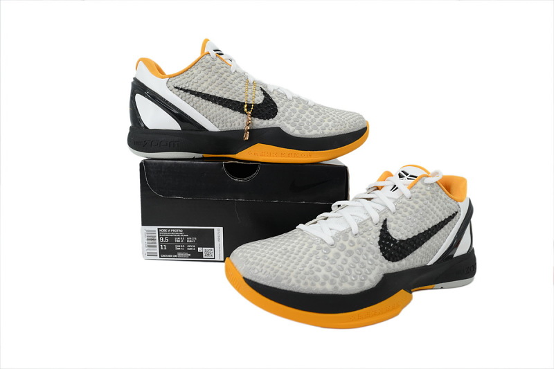 【FH5H1】季后赛 H12版本科比6代篮球鞋 CW2190-100 Nike Kobe 6 Protro “White Del Sol”