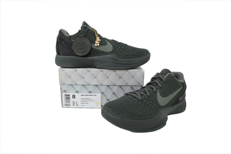 【FH5H1】暗灰色 H12版本科比6代篮球鞋 869457-007 Nike Zoom Kobe 6 'Fade To Black'