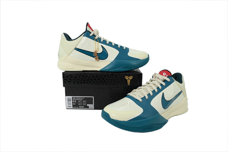 【FH0H1】白蓝 H12版本科比5代篮球鞋 IZ1852-100 Caitlin Clark x Nike Kobe 5 Protro 'Coconut Milk Spruce'