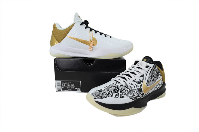 yupoo_356207_dfa20626.jpg 【FH0H1】黑白金 H12版本科比5代篮球鞋 CT8014-100 Nike Zoom Kobe 5 Protro 'Big Stage'