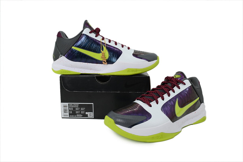 【FH5H1】白灰 H12版本科比5代篮球鞋 CD4991-100 Zoom Kobe 5 Protro 'Chaos'