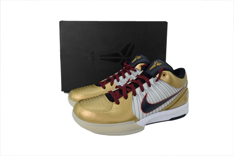 【FH5H1】白金 H12版本科比4代篮球鞋 FQ3544-100 Zoom Kobe 4 Protro 'Gold Medal'