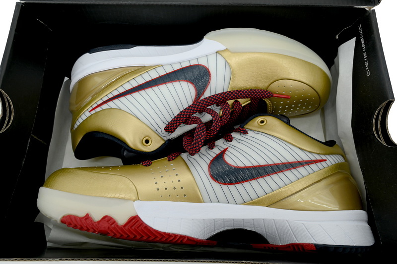 【FH5H1】白金 H12版本科比4代篮球鞋 FQ3544-100 Zoom Kobe 4 Protro 'Gold Medal'