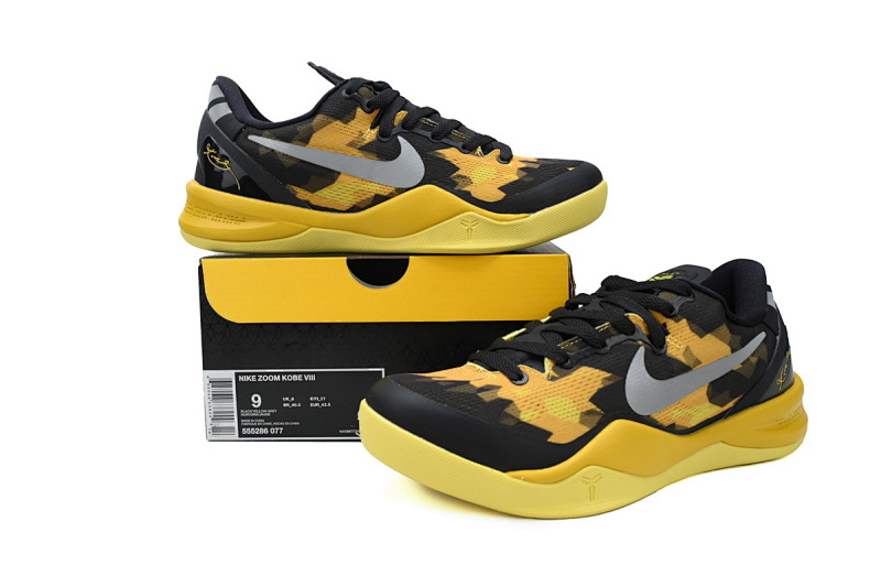 【CA3S2】黑黄 S2版本科比8代篮球鞋 555286-077 Nike Kobe 8 GC 'Sulfur Electric'