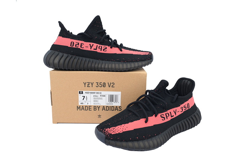 【DA7LW】黑粉9612 阿迪达斯 LW版巴斯夫椰子350 V2 BY9612 Adidas Yeezy Boost 350 V2 Core Black/Red