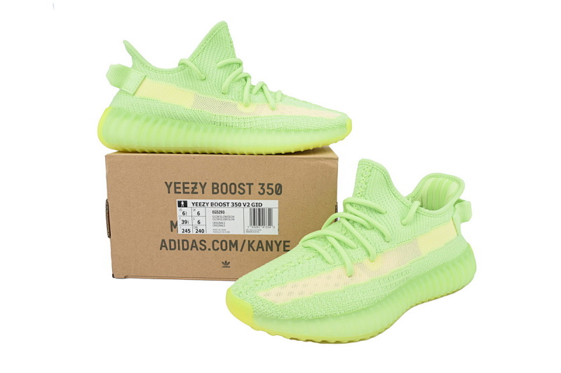 【DA1LW】荧光绿5293 阿迪达斯 LW版巴斯夫椰子350 V2 EG5293 Adidas Yeezy Boost 350 V2 "Glow In The Dark"