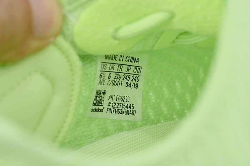 【DA1LW】荧光绿5293 阿迪达斯 LW版巴斯夫椰子350 V2 EG5293 Adidas Yeezy Boost 350 V2 "Glow In The Dark"