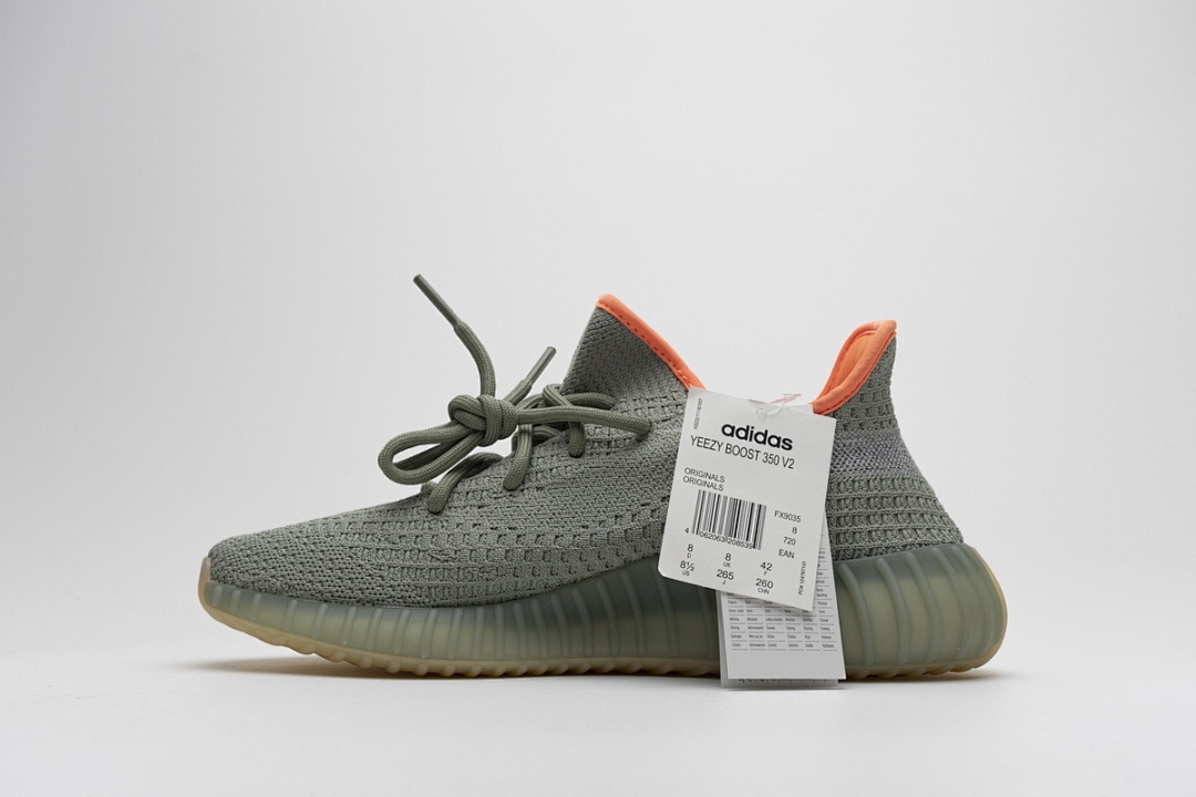 【AA1AH】沙橙星9035   本地版阿迪达斯椰子350二代真爆米花 FX9035 adidas Yeezy Boost 350 V2 “Desert Sage”