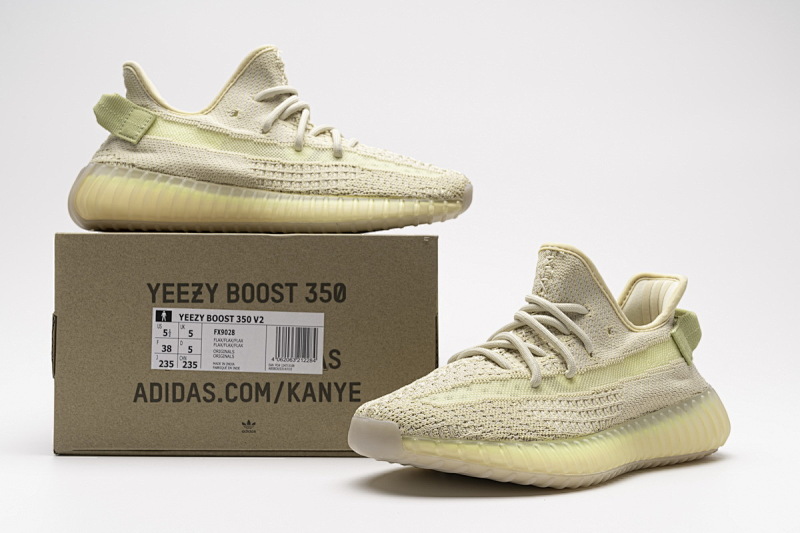 【AB1AH】亚麻9028   阿迪达斯椰子350二代 本地真爆米花 FX9028 adidas Yeezy Boost 350 V2 “Flax”Real Boost