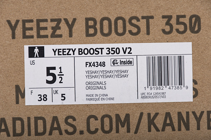 【AB1AH】灰天使4348   阿迪达斯椰子350二代 本地真爆米花 FX4348 adidas Yeezy Boost 350 V2 “Yeshaya”Real Boost