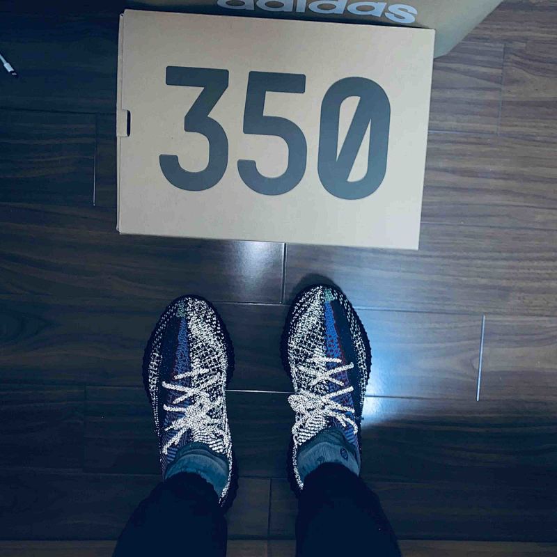 【AB1AH】乞丐星4145  阿迪达斯椰子350二代本地版真爆米花 FX4145 adidas Yeezy Boost 350 V2 “Yecheil Reflective” Real Boost