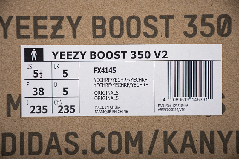 【AB1AH】乞丐星4145  阿迪达斯椰子350二代本地版真爆米花 FX4145 adidas Yeezy Boost 350 V2 “Yecheil Reflective” Real Boost