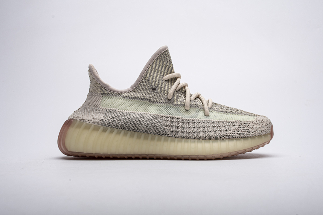 【AB1AH】天鹅白星5318  本地版真爆米花 椰子Adidas Yeezy 350 Boost V2 "Citrin Reflective" FW5318