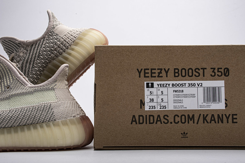 【AB1AH】天鹅白星5318  本地版真爆米花 椰子Adidas Yeezy 350 Boost V2 "Citrin Reflective" FW5318