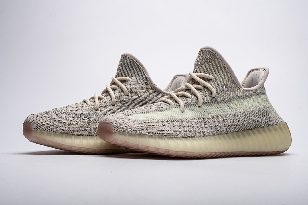【AB1AH】天鹅白星5318  本地版真爆米花 椰子Adidas Yeezy 350 Boost V2 "Citrin Reflective" FW5318