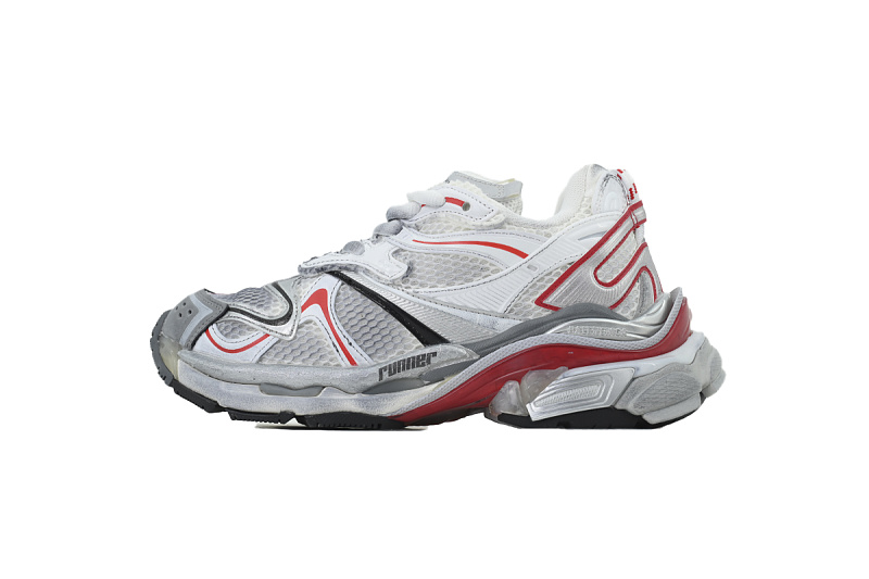 【EA5LJ】白灰红-1 巴黎世家2.0 779064 W3RXP 9160 Balenciaga Wms running shoes "white grey red"