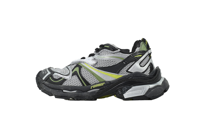 【EA5LJ】黑绿-15 巴黎世家2.0 779064 W3RXP 2315 Balenciaga Wms running shoes in black and green