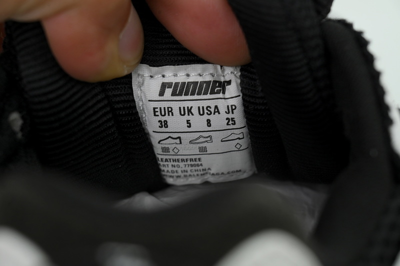 【EA5LJ】黑白-5 巴黎世家2.0 779064 W3RXP 0213 Balenciaga Runner Sneaker 'Black White'